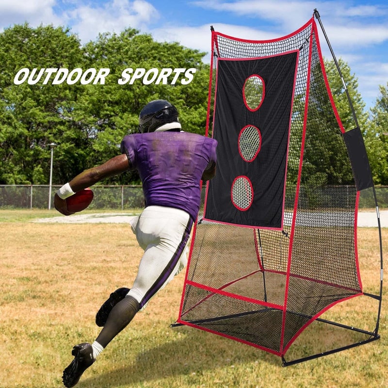 Sharellon Football Kicking Cage - Portable Football Punting Practice Net with 3 Target Cloth - 3x6FT Sports Field Training Set for Youth Kickers & Adults - Image 4